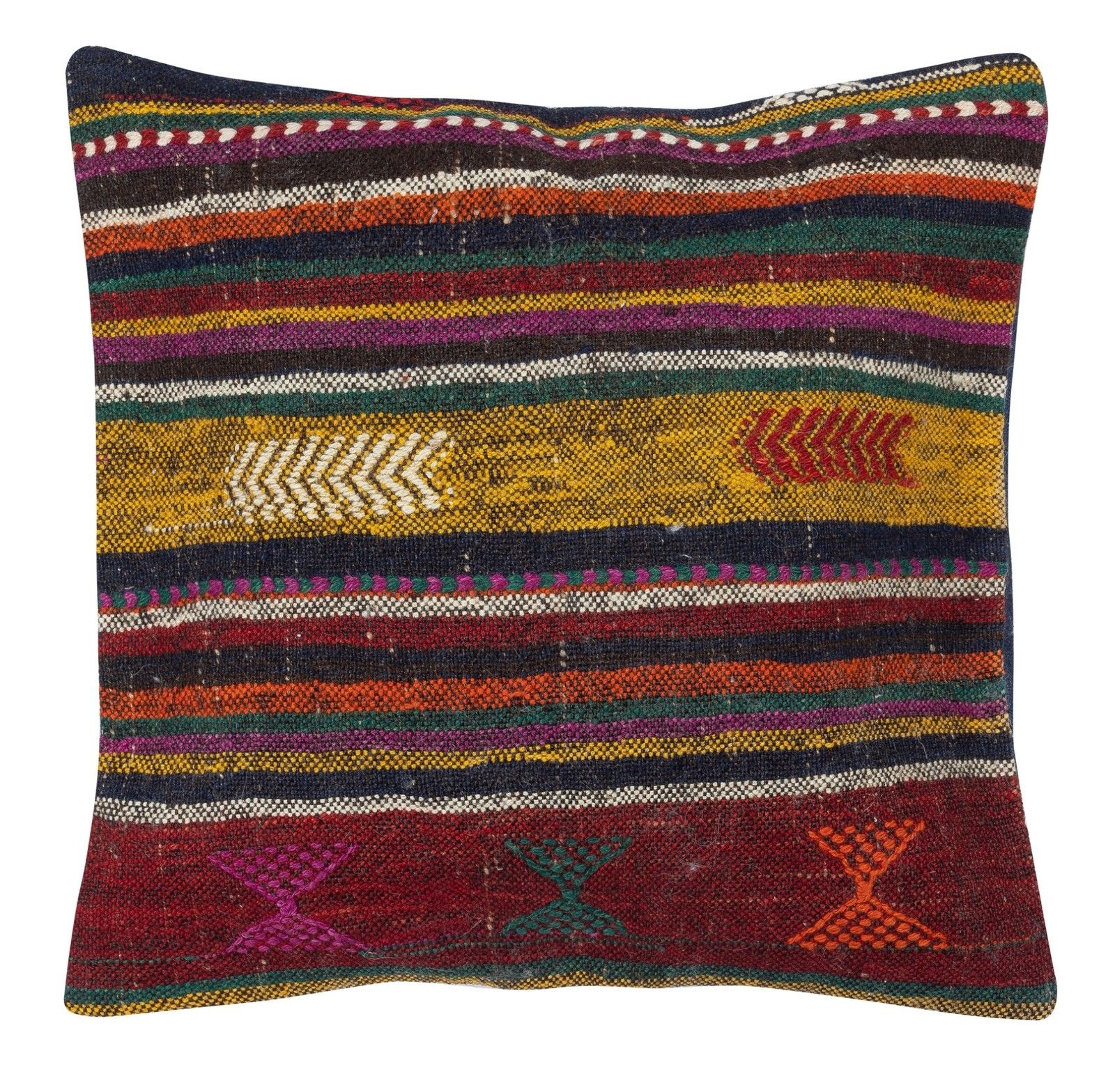 20"X20" Set Of 2 Hand Woven Kilim Cushion Covers. A Pair Of Lace Pillow Covers photo furniture