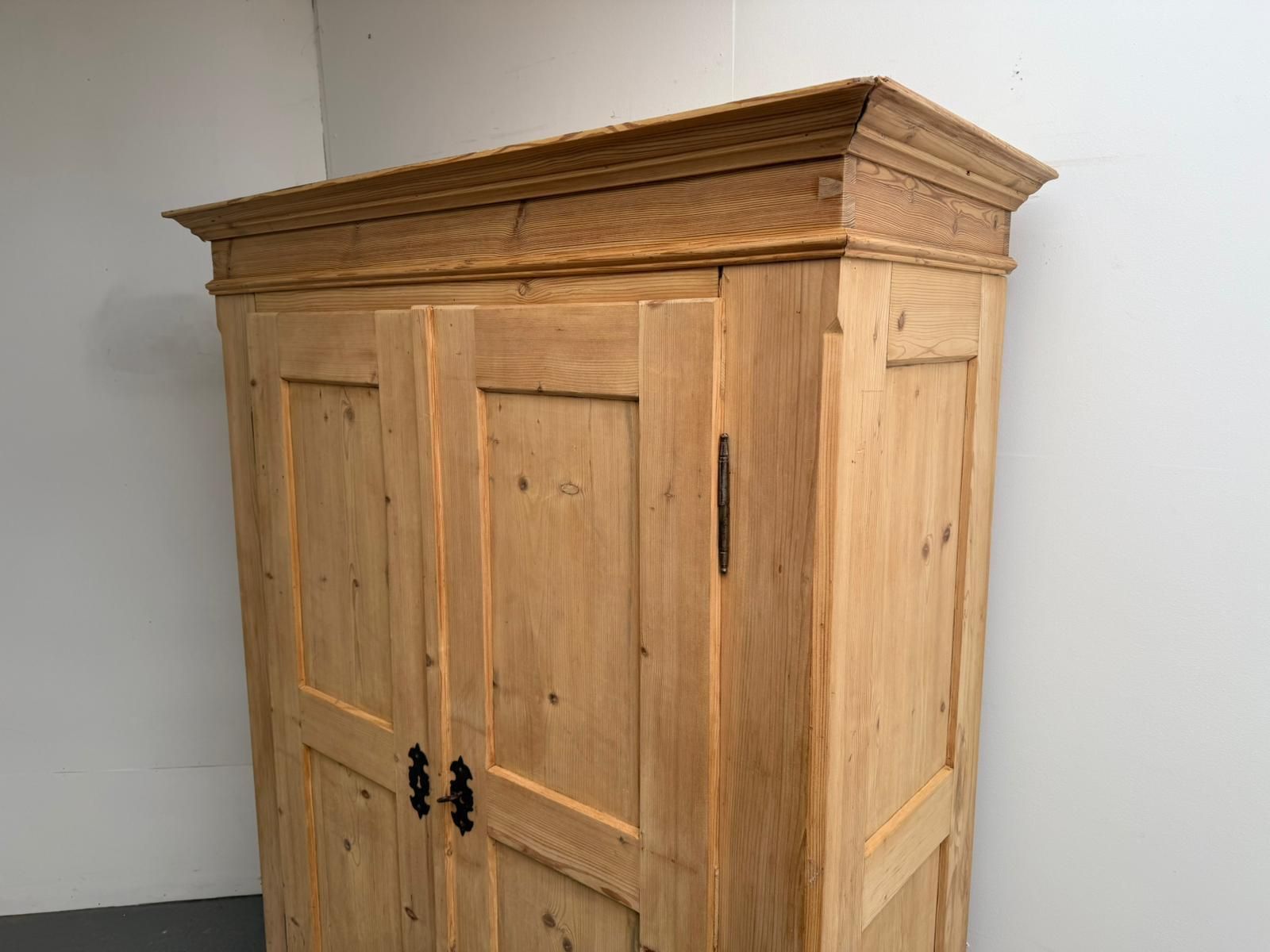 photo for sale An Amazing Georgian Pine Linen Knockdown Wardrobe To Wax/Paint
