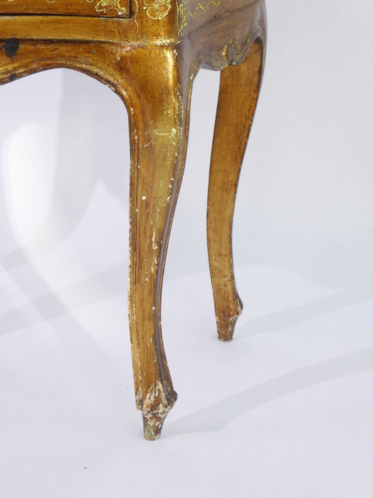 Furniture Small Vintage Florentine Chest Of Drawers, Wooden Gold Gilt Italian Side Table, Nightstand photo