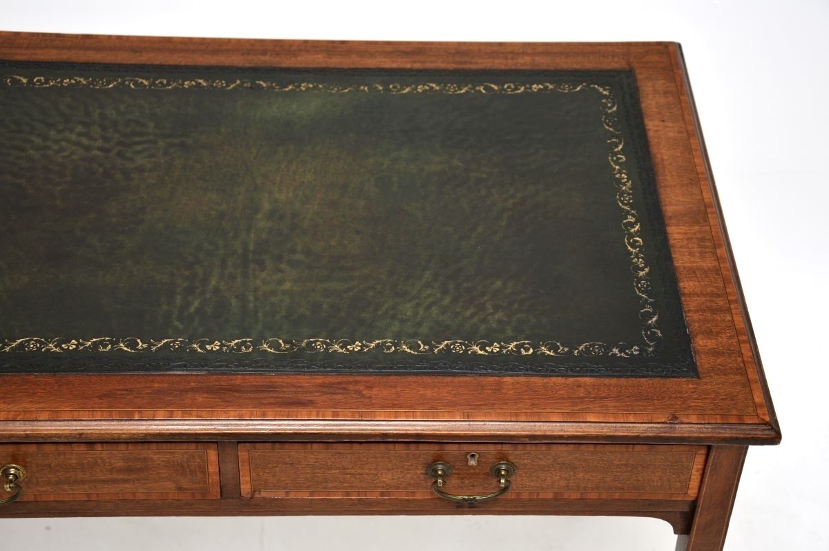 Antique Edwardian Inlaid Mahogany Desk / Writing Table photo buy