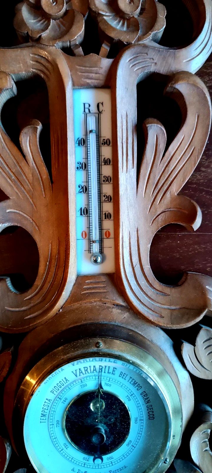 Antique Barometer Early 900 Liberty A.Buffa Optico Ferrara photo 117.0