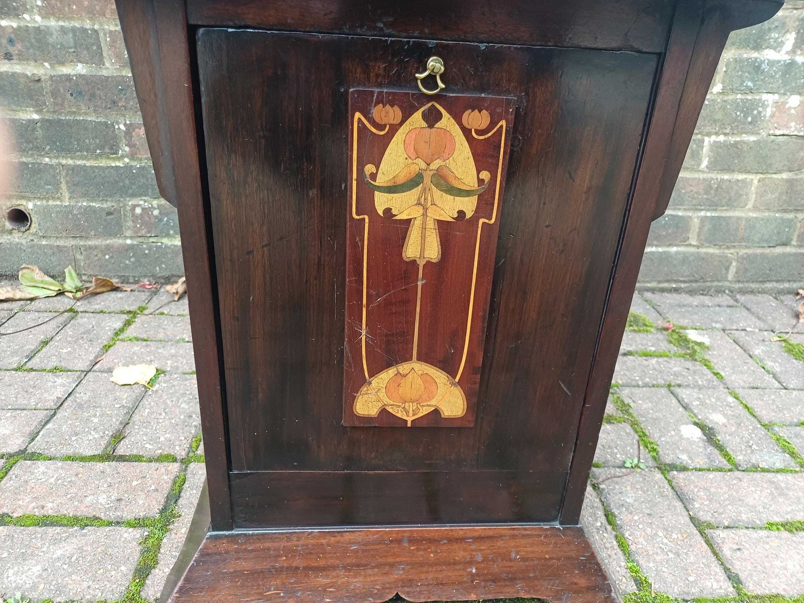 Top Quality Antique Arts & Crafts Mahogany Inlaid Coal Scuttle Vintage Mackintosh Style Art Nouveau C1900 photo vinterior