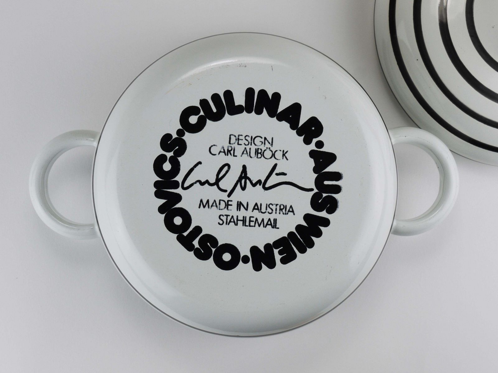 Carl Aubock III Enameled „Culinar“ Pot With Lid, Ostovics Vienna, Austria, 1970s photo 377.0