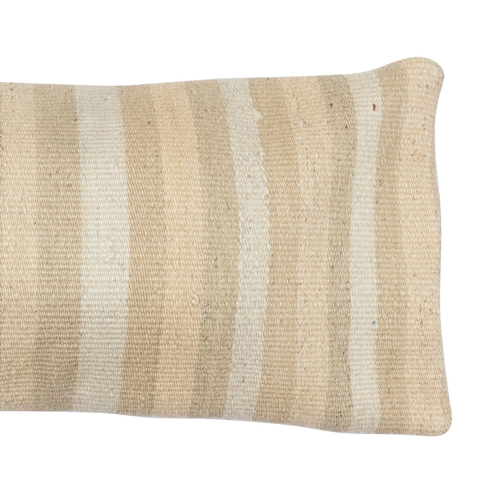 14"X28" Vintage Kilim Cushion Cover. Hemp Throw Pillow. Lumbar Pillow Cover photo for sale