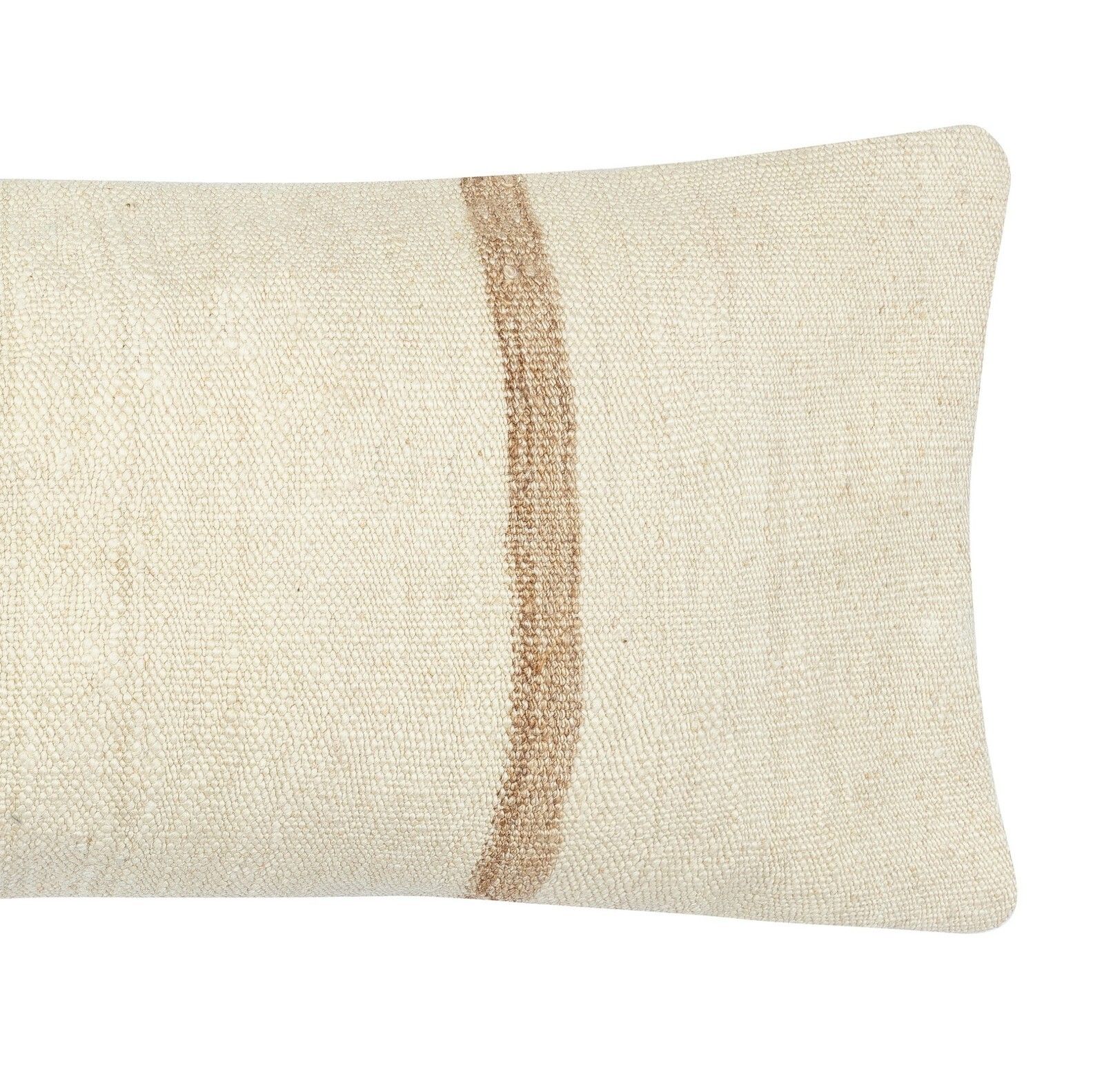 14"X28" Vintage Kilim Cushion Cover. Hemp Throw Pillow. Lumbar Pillow Cover photo for sale