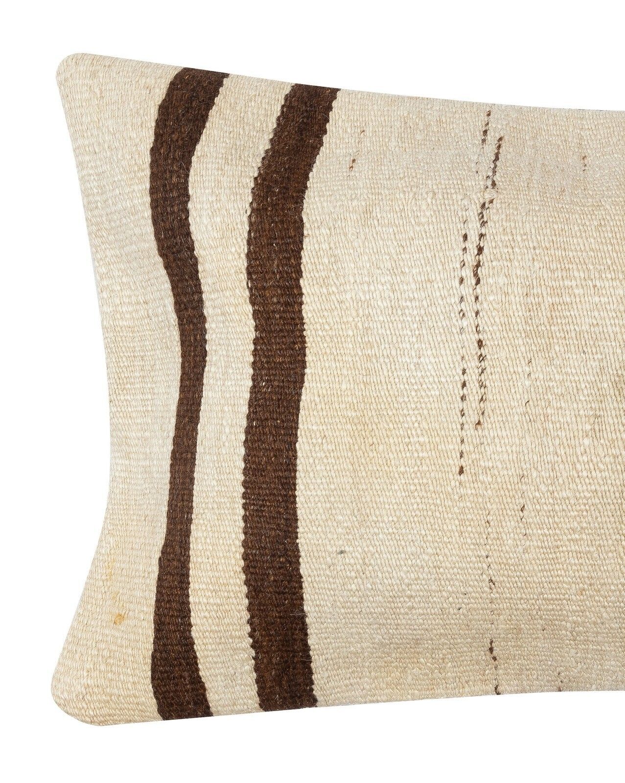 14"X24" Vintage Kilim Cushion Cover. Handwoven Lumbar Pillow Cover. Throw Pillow photo furniture