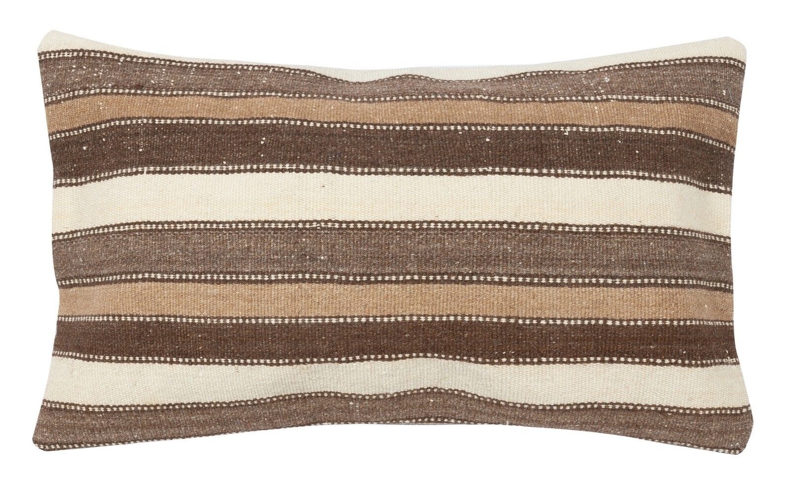 14"X24" Handwoven Turkish Kilim Cushion Cover. Rustic Lumbar Pillow Cover