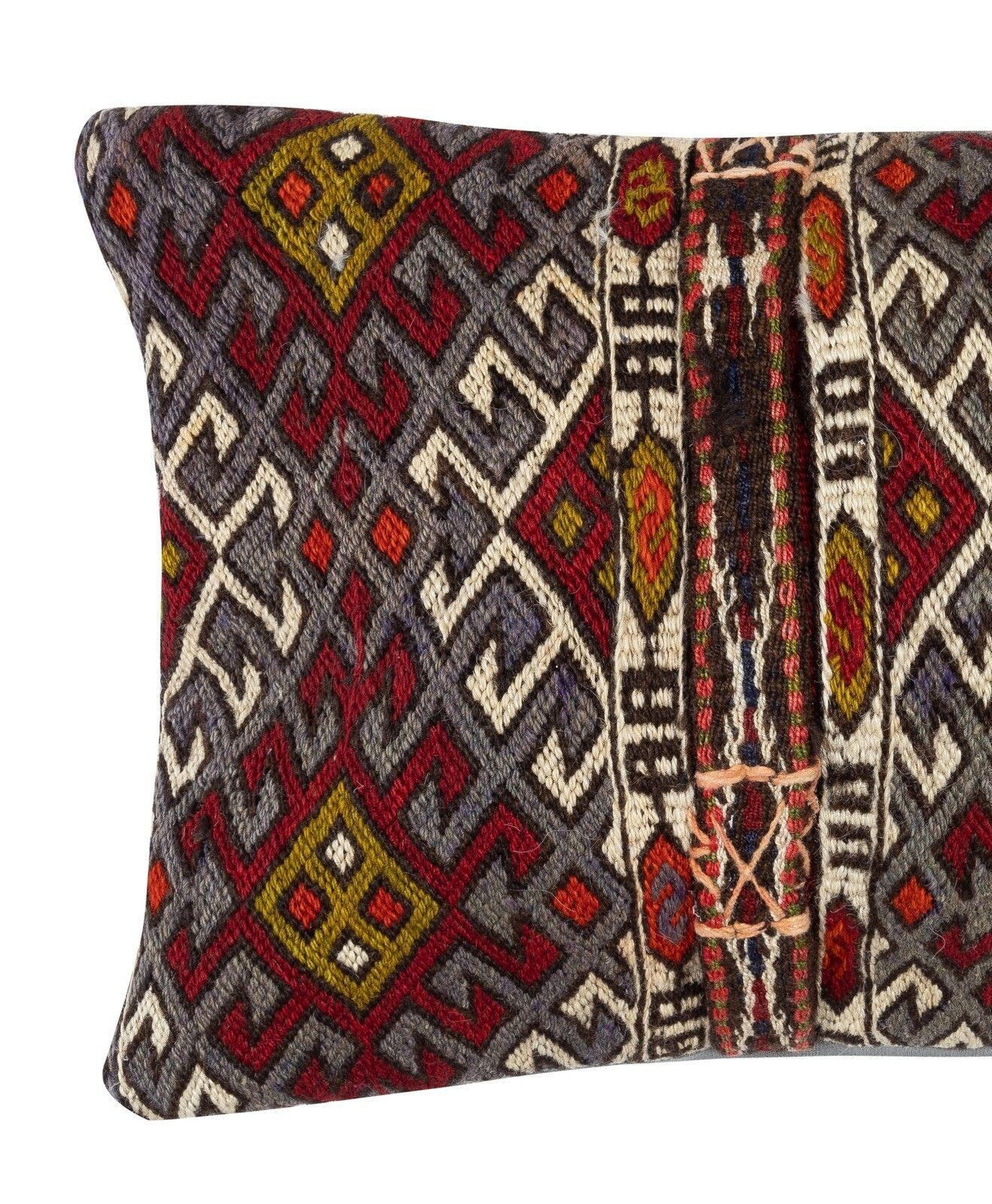 14"X24" Vintage Cushion Cover. Hand Woven Kilim Pillowcase. Lumbar Pillow Cover photo furniture