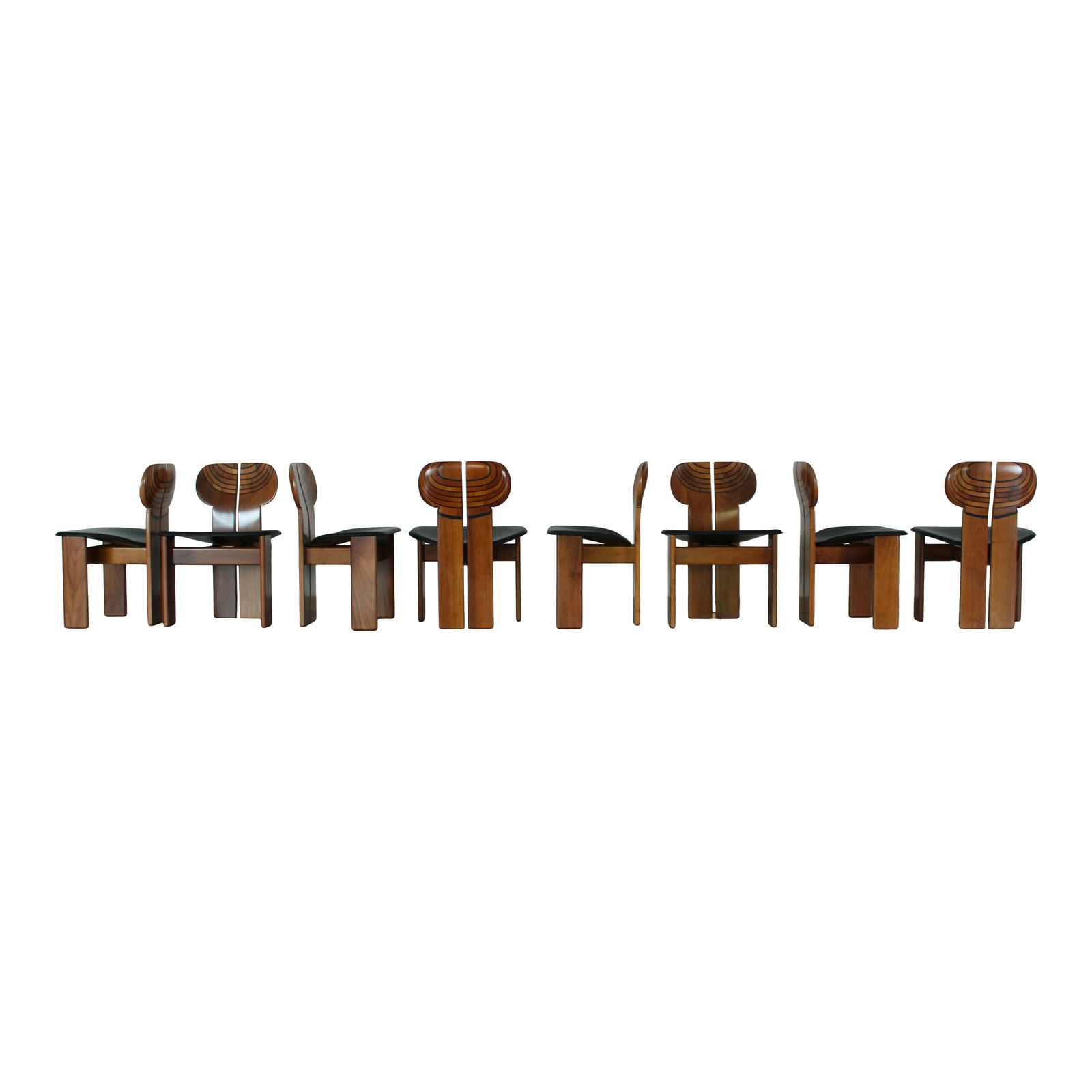 Africa Dining Chairs By Afra And Tobia Scarpa For Maxalto, 1976,  Set Of 8 photo for sale