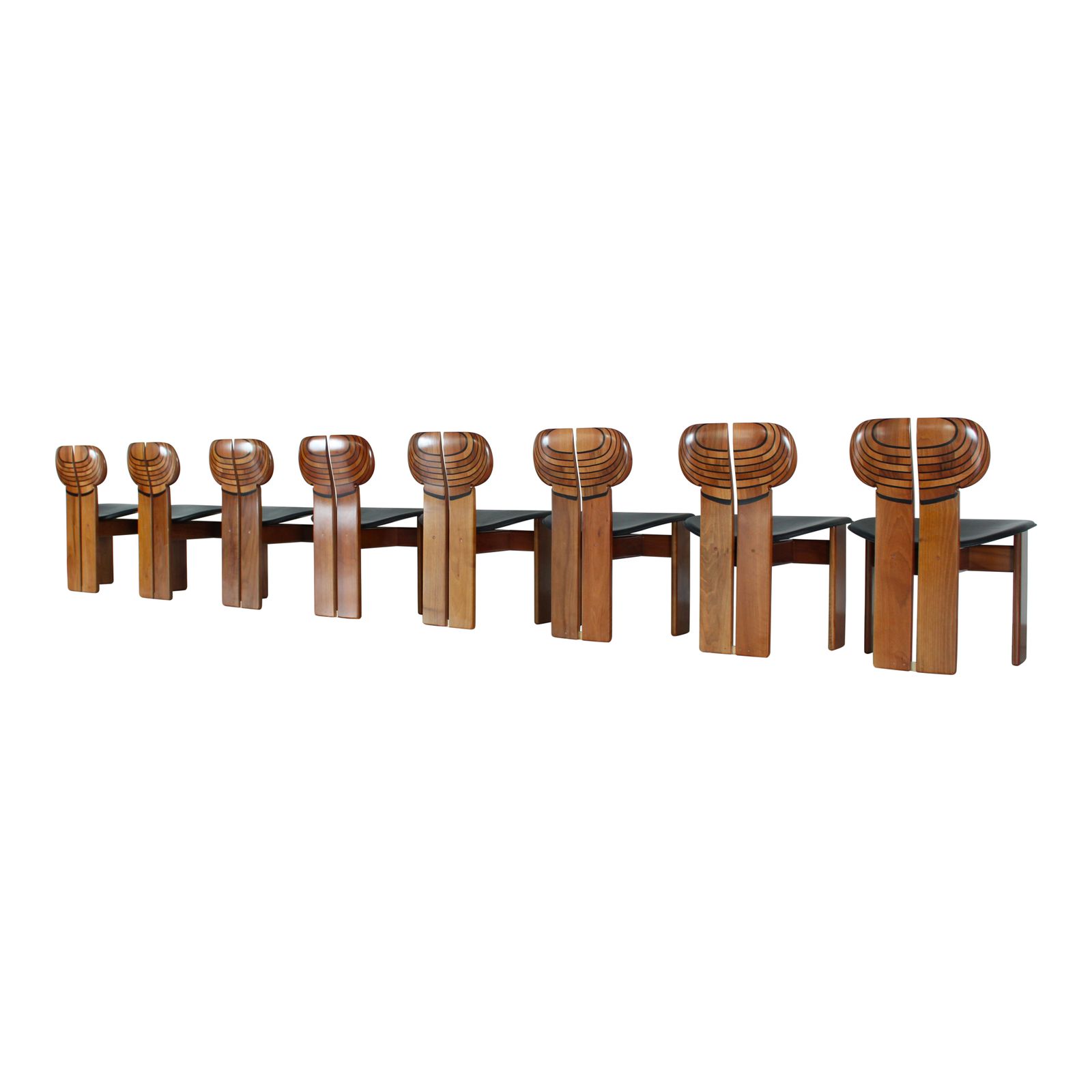 photo furniture Africa Dining Chairs By Afra And Tobia Scarpa For Maxalto, 1976,  Set Of 8