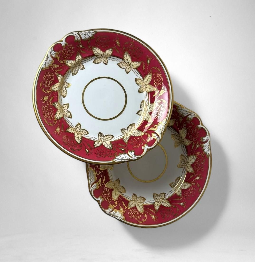 Napoleon III Pair Of French “Porcelaine De Paris” Dessert Trays photo Home Decor