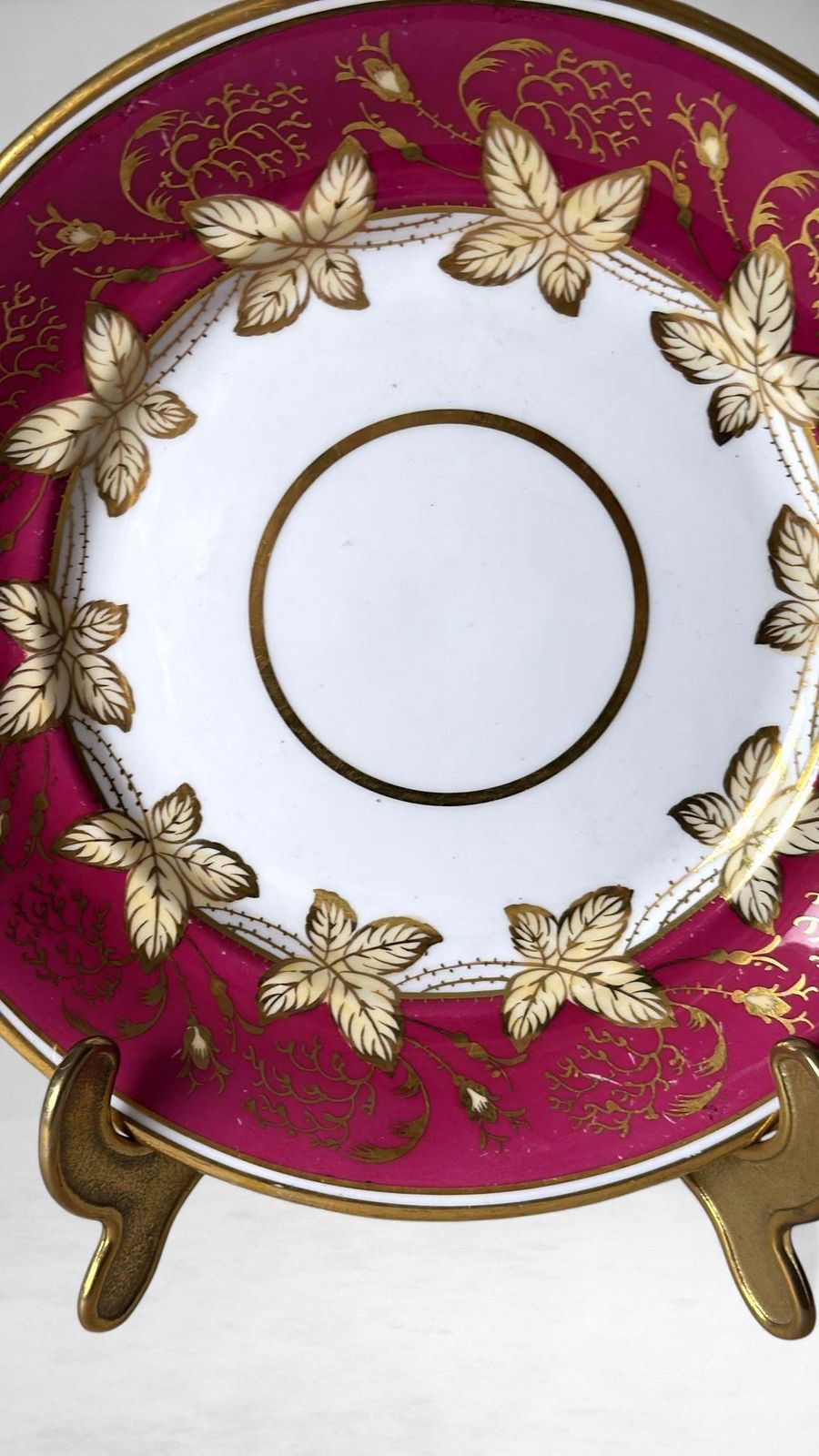 672.0 Napoleon III Pair Of French “Porcelaine De Paris” Dessert Trays photo
