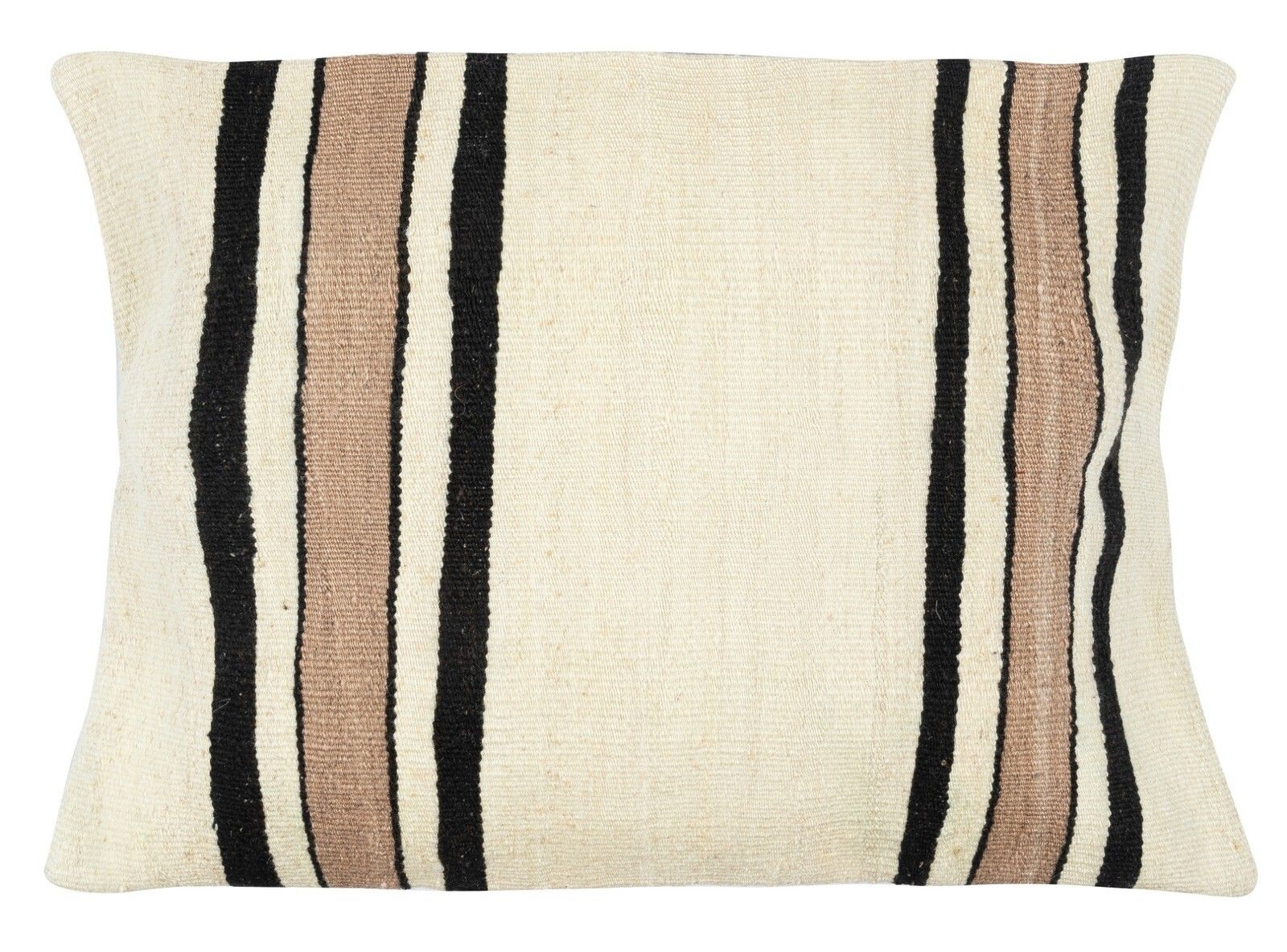 16"X24" Hand Woven Hemp Kilim Pillow Cover. Vintage Accent Cushion Cover