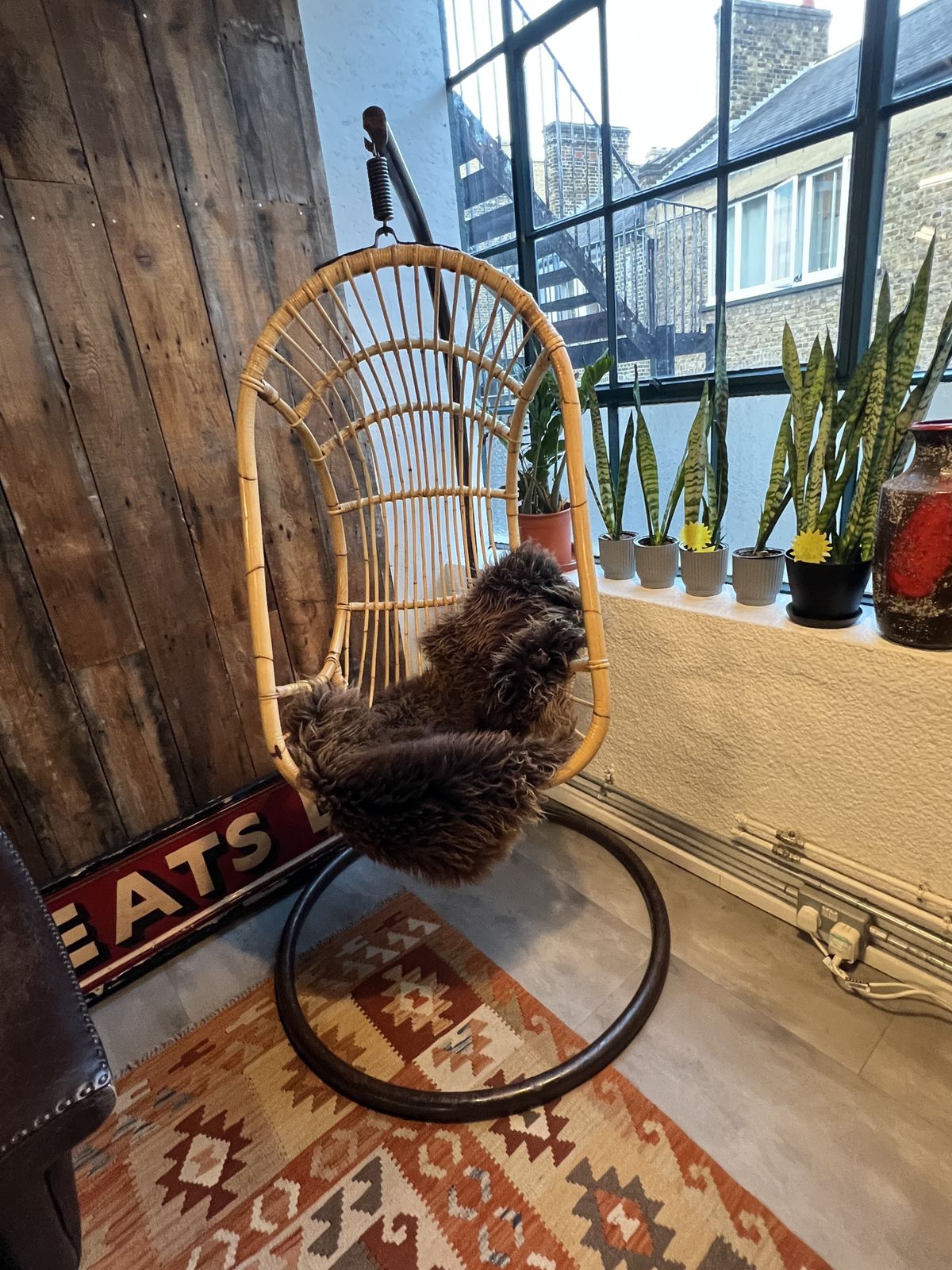 photo for sale 1960/70s Rattan/Bamboo Hanging Egg Chair