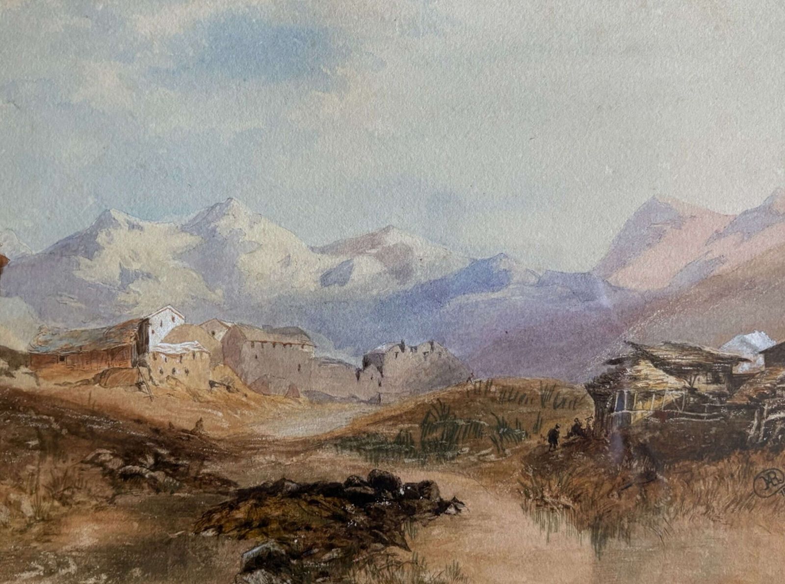 A Pair Of Attractive Mid 19th Century Watercolours photo Art