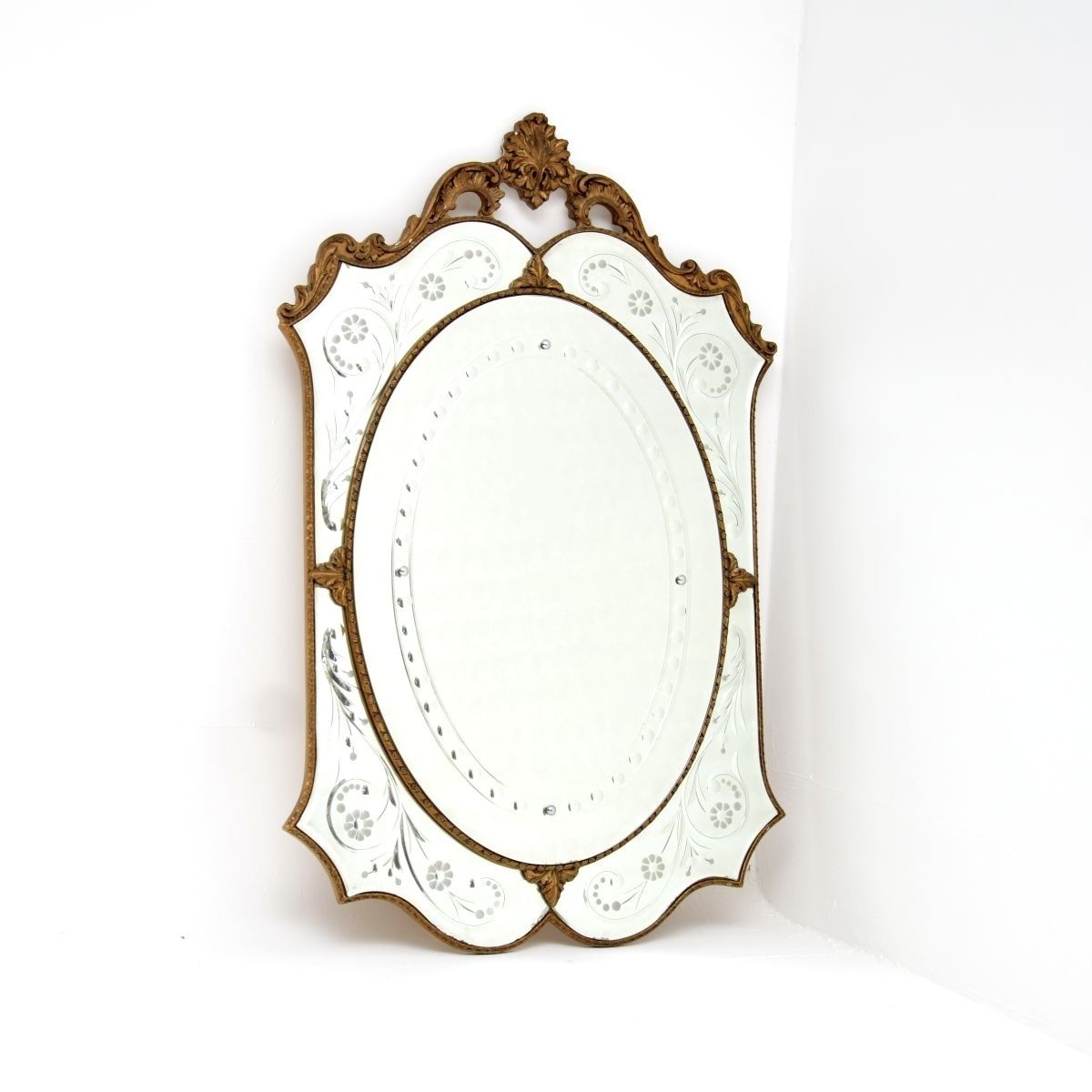 Antique Italian Venetian Murano Glass Mirror photo furniture
