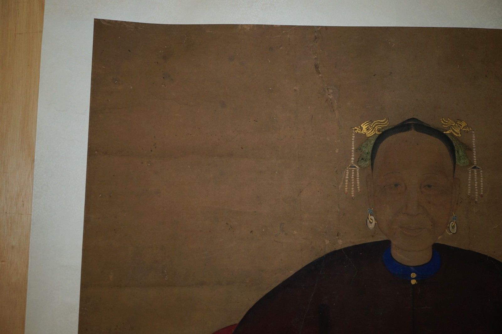 Rare & Collectable 2.4 Meter High Antique Circa 1860 Chinese Ancestral Portrait photo vinterior