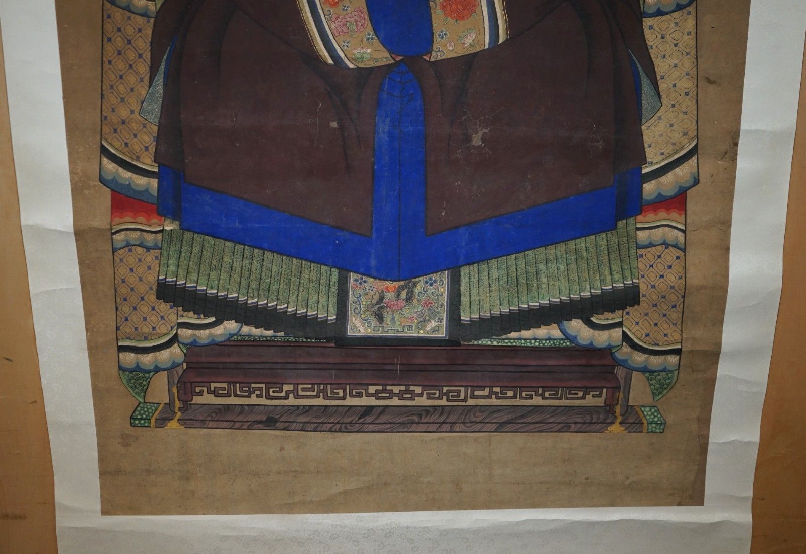 2750.0 Rare & Collectable 2.4 Meter High Antique Circa 1860 Chinese Ancestral Portrait photo