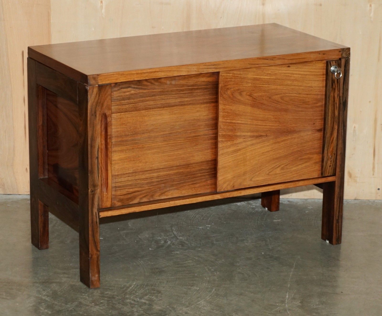 Stunning Pair Of Mid Century Modern Brazillian Wood Danish Cabinets Or Cupboards photo for sale
