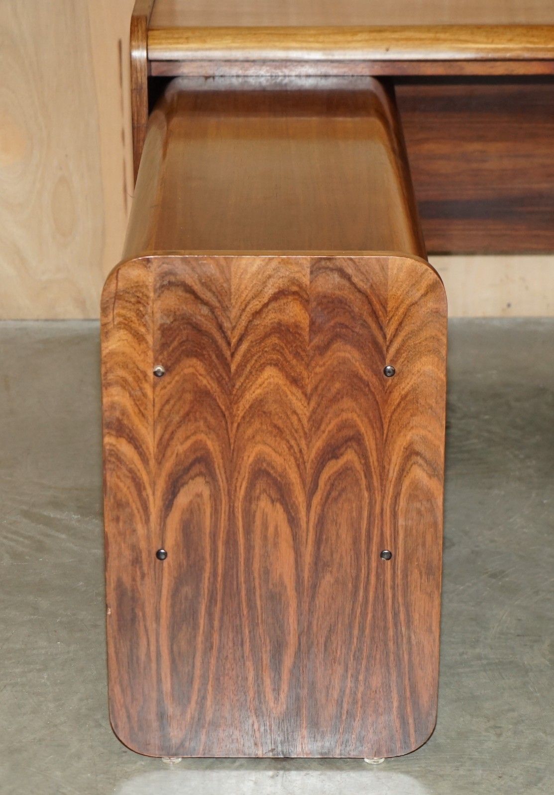 Danish Mid Century Brazilian Wood Office Left Corner Desk Part Of Large Suite photo Furniture