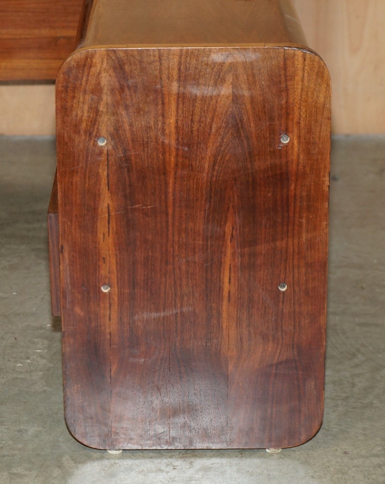 Danish Mid Century Modern Brazilian Wood Office Right Corner Desk Part Of Suite photo 2750.0