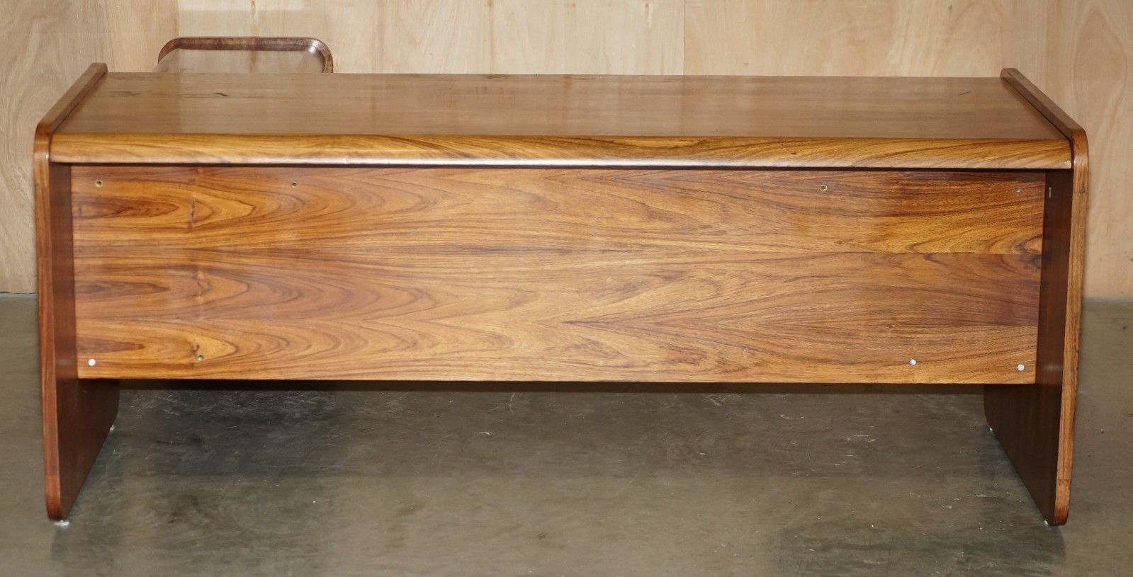 2750.0 Danish Mid Century Modern Brazilian Wood Office Right Corner Desk Part Of Suite photo