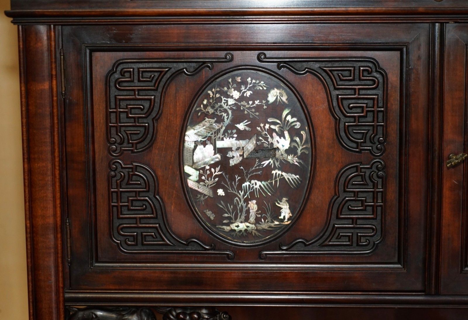 Important Antique Gabrield Viardot 1830 1906 Signed Japonisme Display Cupboard photo vintage