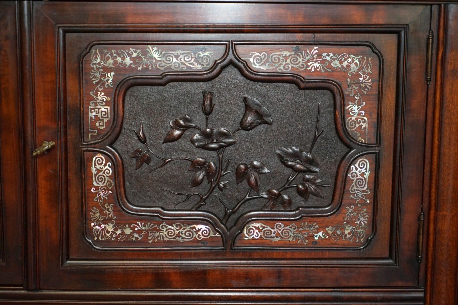 photo for sale Important Antique Gabrield Viardot 1830 1906 Signed Japonisme Display Cupboard