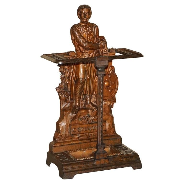 19th Century Scottish Cast Iron Umbrella Stand By Grahamston Of William Wallace