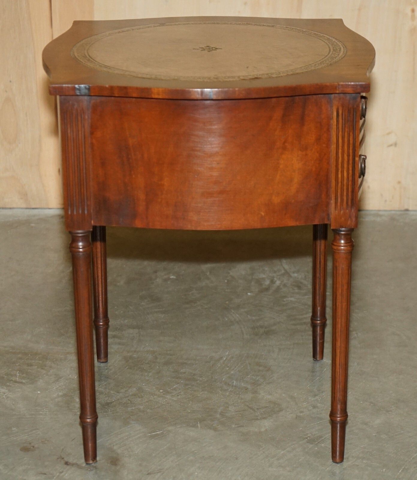 photo furniture Pair Of Mid Century Bevan Funnell Mahogany & Leather Side End Bedside Tables