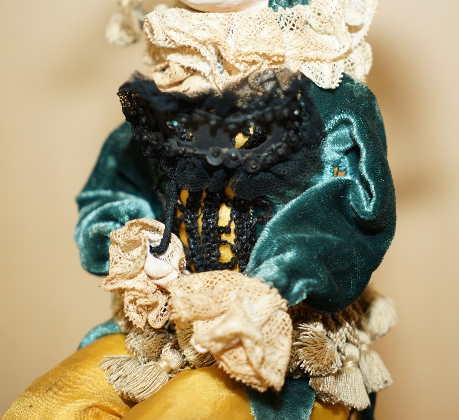 Antique French Hand Made Musical Automaton Jester Clown That Plays Music & Moves photo vinterior