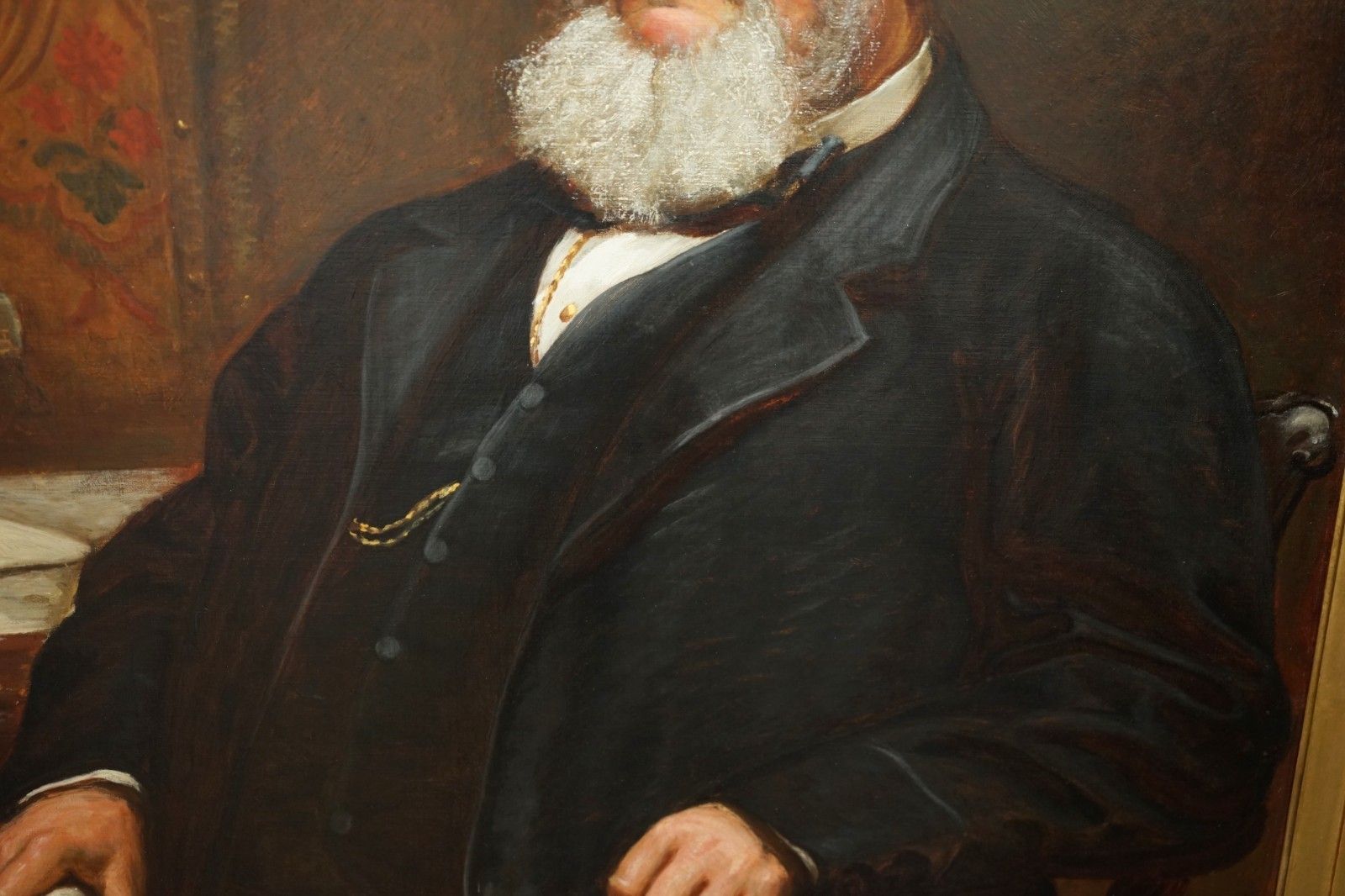 Herbert William Piper (British, 1846 1921) Signed Oil Painting Of A Town Clerk photo vinterior