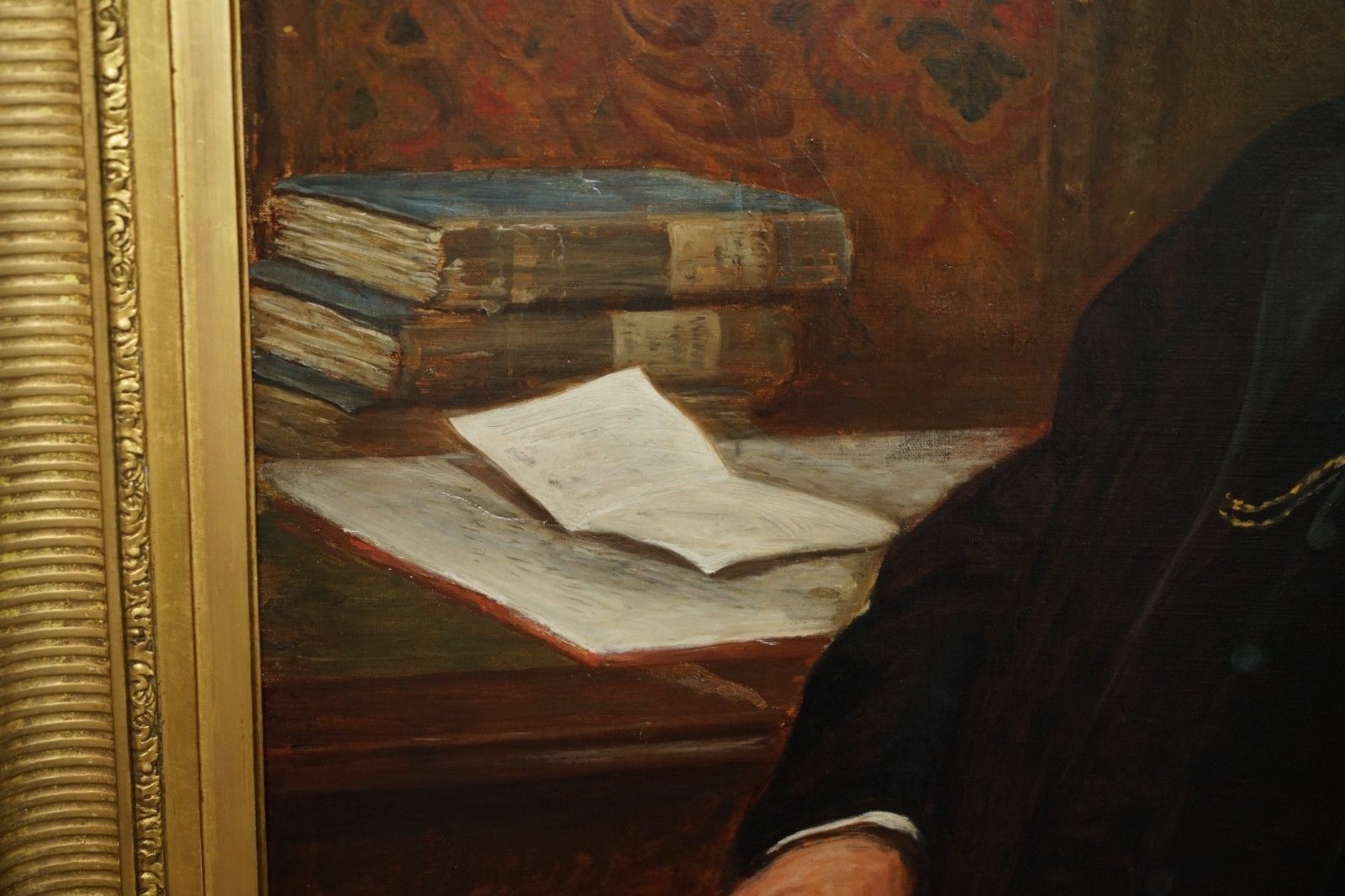 photo furniture Herbert William Piper (British, 1846 1921) Signed Oil Painting Of A Town Clerk