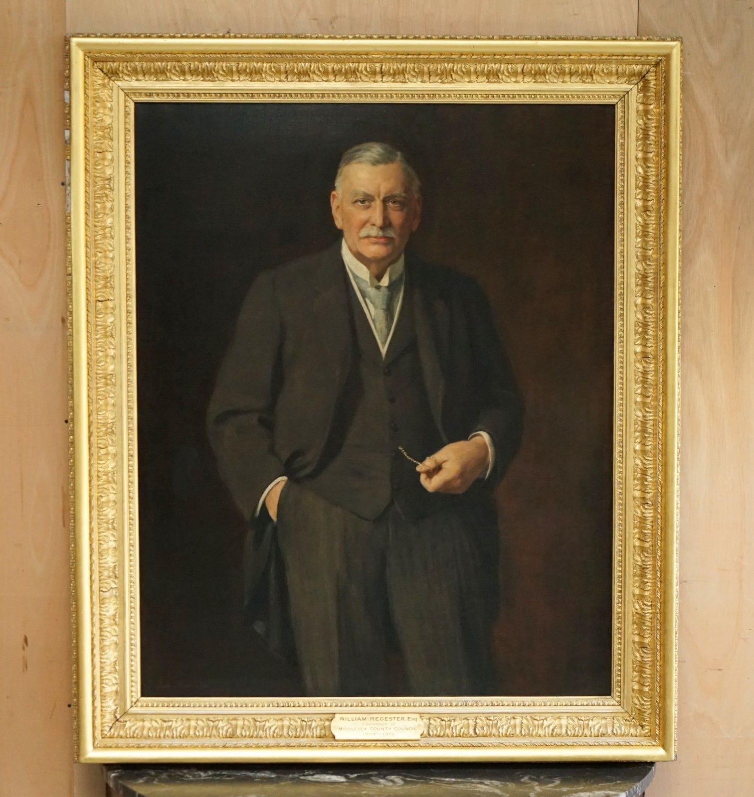 John Collier 1850 1934 Extra Large Oil Painting Of William Regester Esq Chairman photo furniture