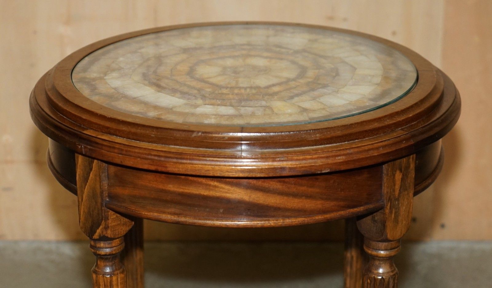 Important Exquisite Antique Victorian Blue John Plateaus Side End Table photo for sale