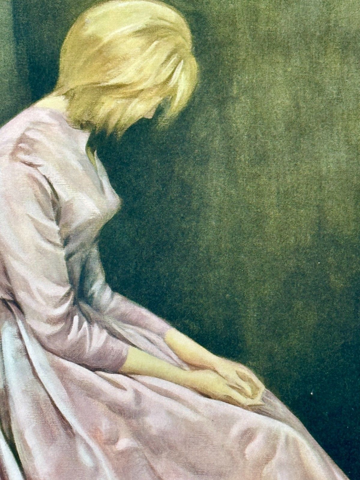 1960s Print ‘The Secret’ By Joanne Pemberton Longman In Original Frame photo 250.0