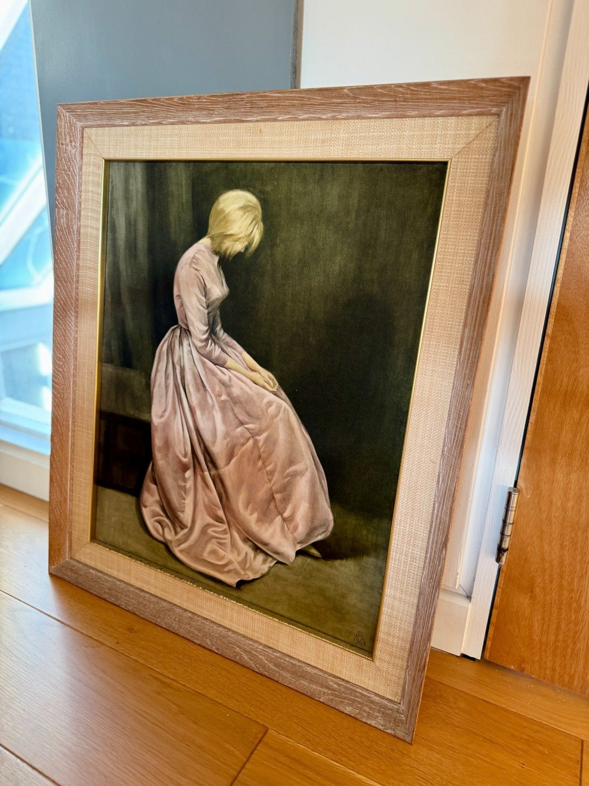 1960s Print ‘The Secret’ By Joanne Pemberton Longman In Original Frame photo vintage