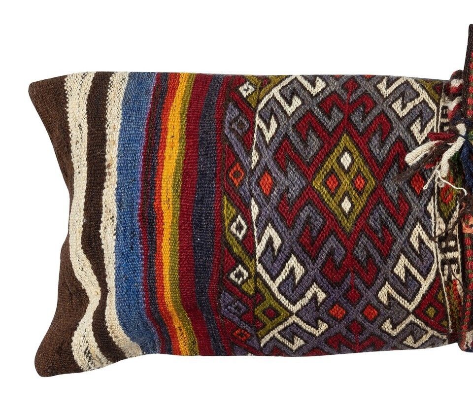 Hand Woven Kilim Cushion Cover Vintage Pillowcase Lumbar Pillow Cover photo furniture