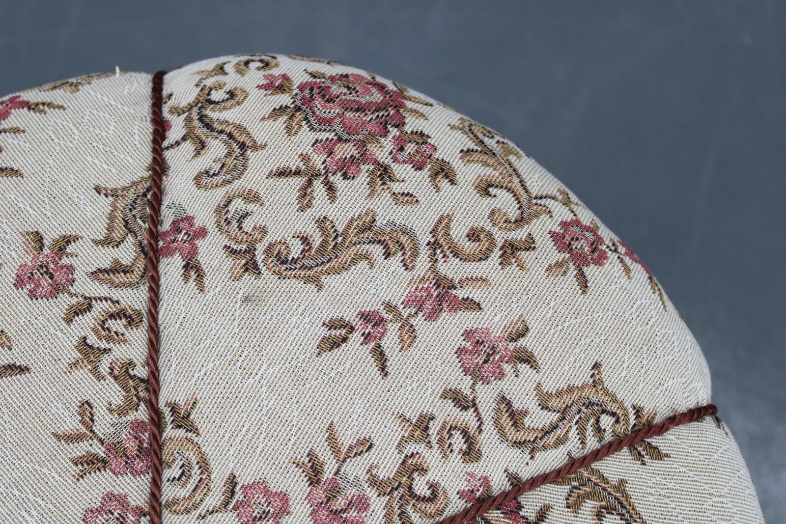 1930s Jindřich Halabala Art Deco Stool With Floral Upholstery, Czechoslovakia photo 596.0