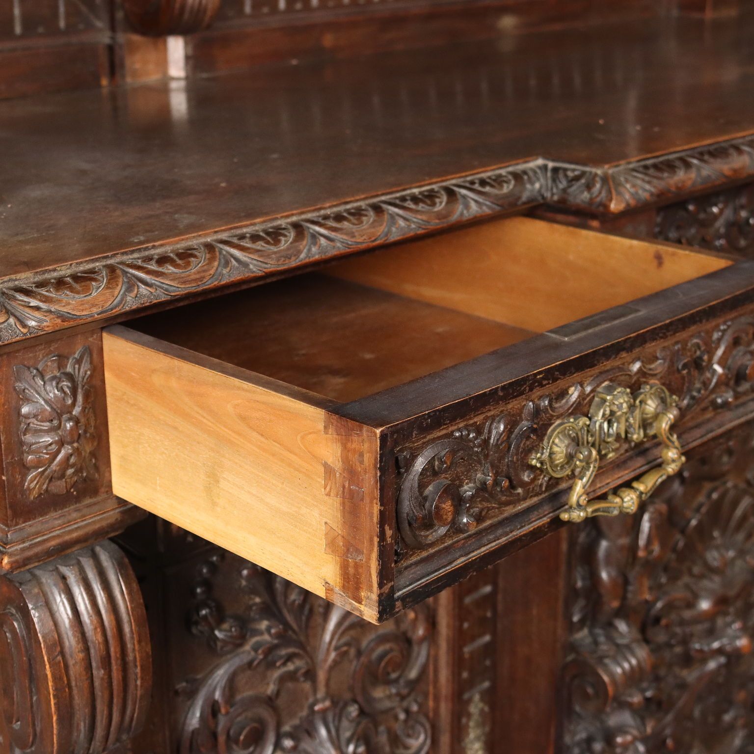 Furniture Neo Renaissance Style Cupboard Wood XIX Century photo