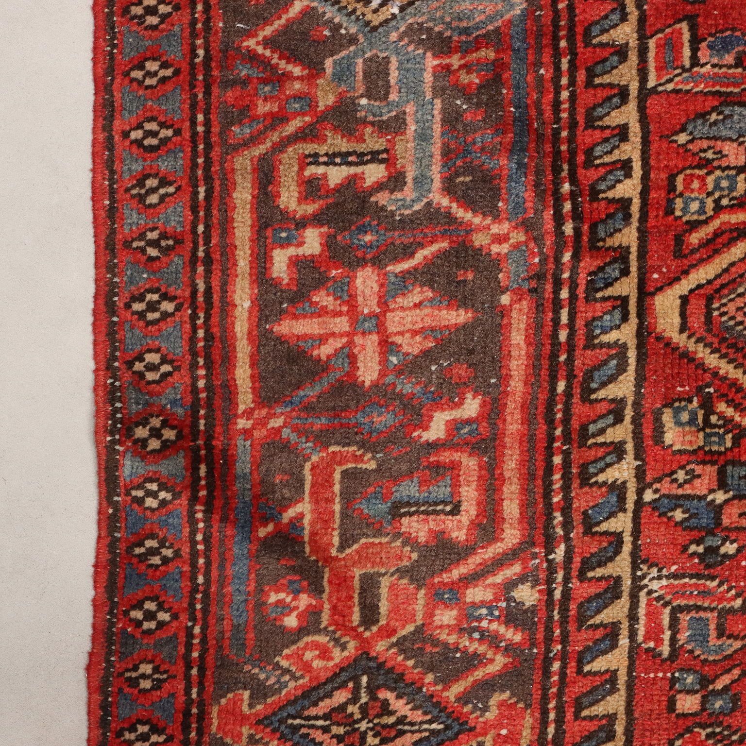 Antique Asian Carpet Cotton Hand Knotted 106 X 87 In photo vinterior
