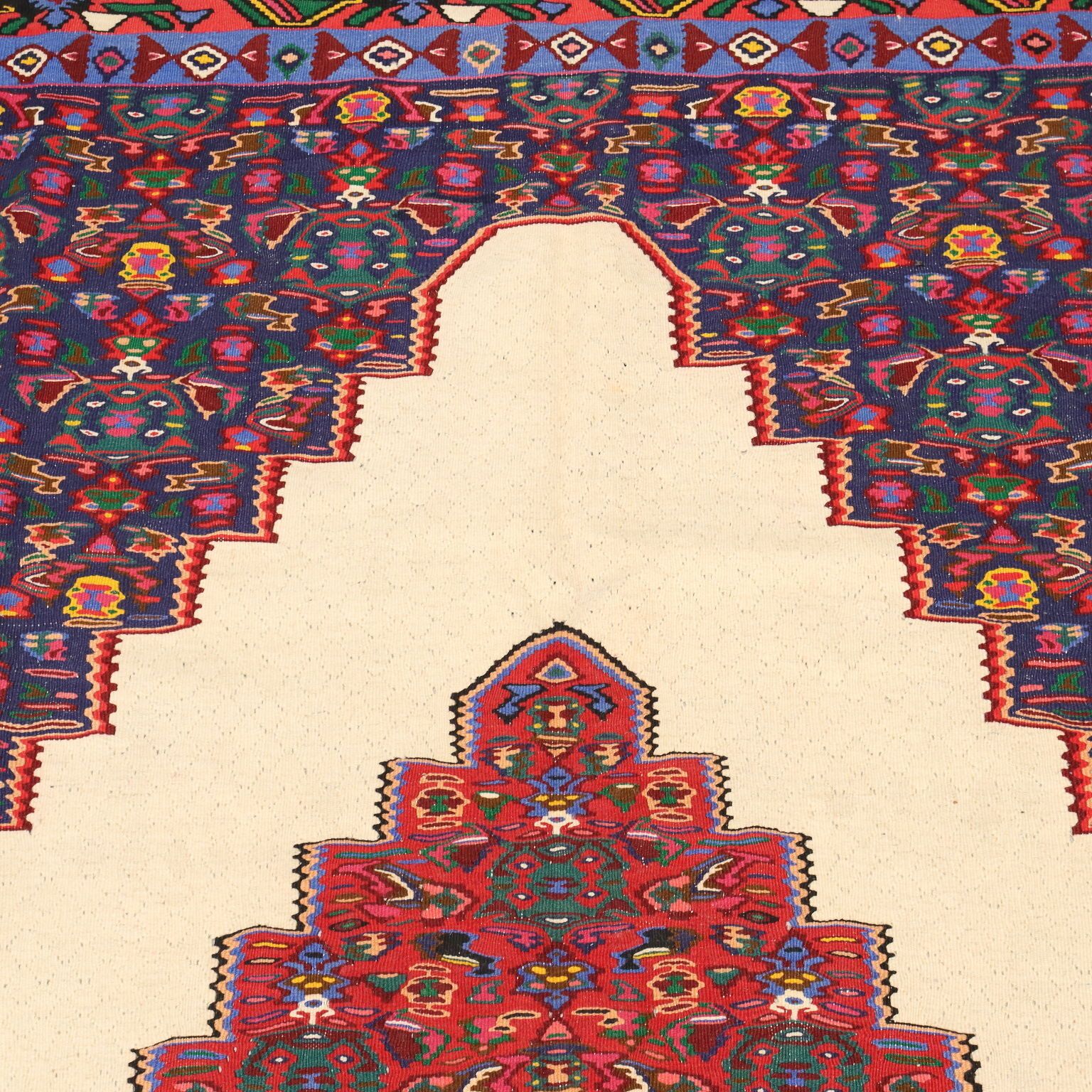 Antique Asian Carpet Cotton Thin Knot Handmade 121 X 78 In photo buy