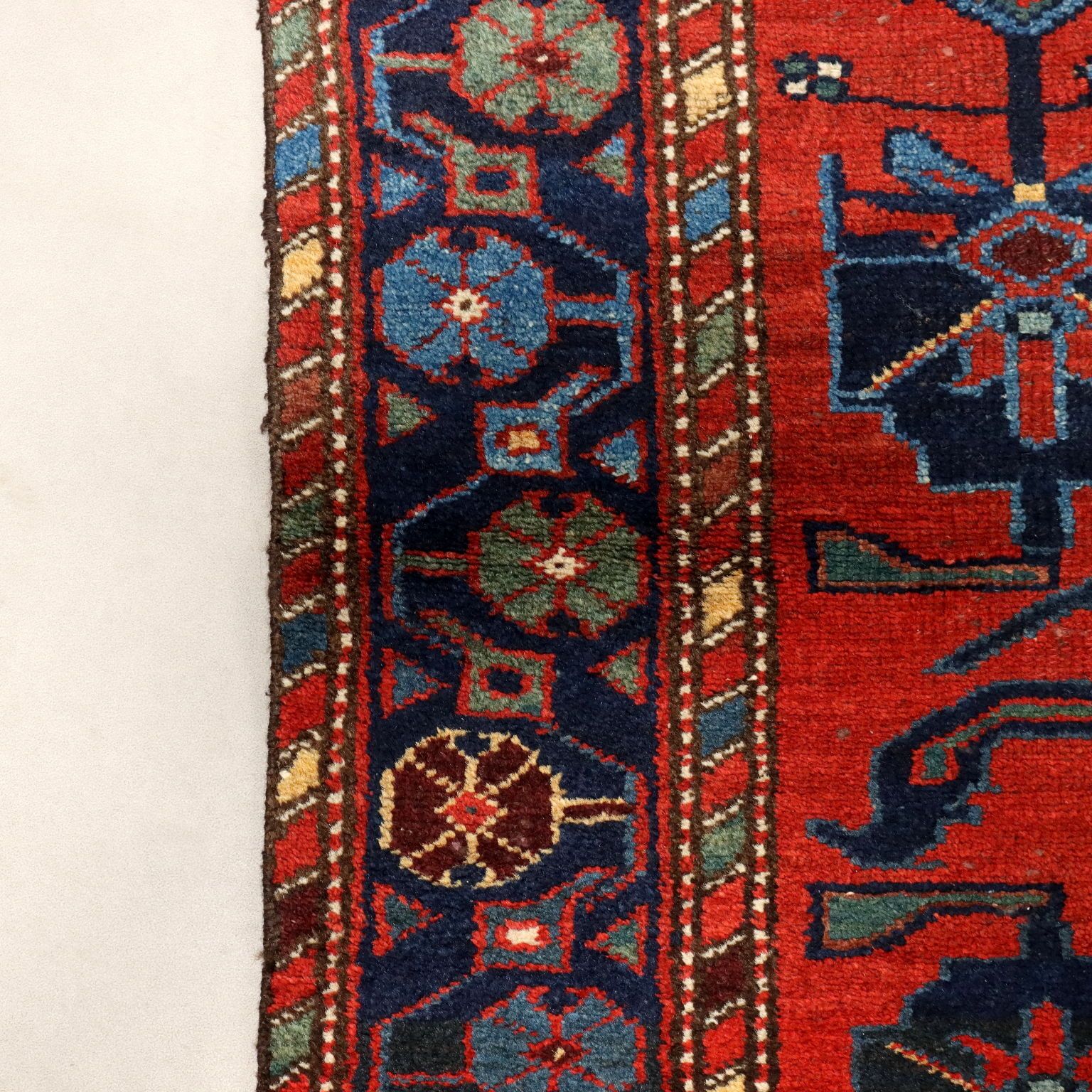 Antique Asian Carpet Wool Thin Knot Handmade 57 X 40 In photo buy