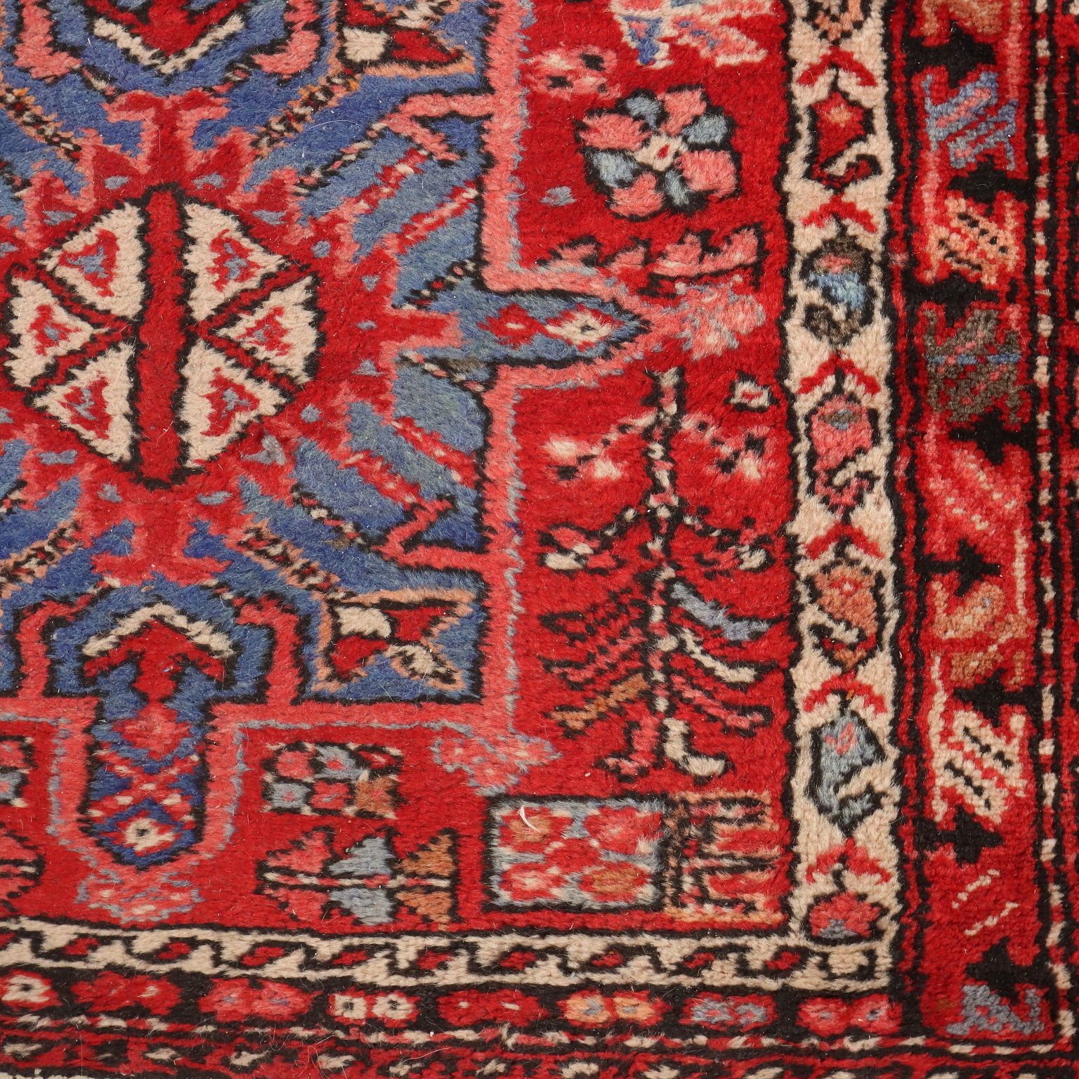 Antique Asian Carpet Cotton Wool Heavy Knot Handmade 191 X 34 In photo vinterior