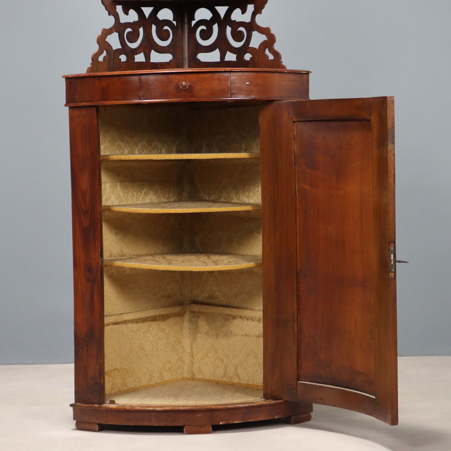Antique Corner Cupboard Italy Late XIX Century photo Furniture