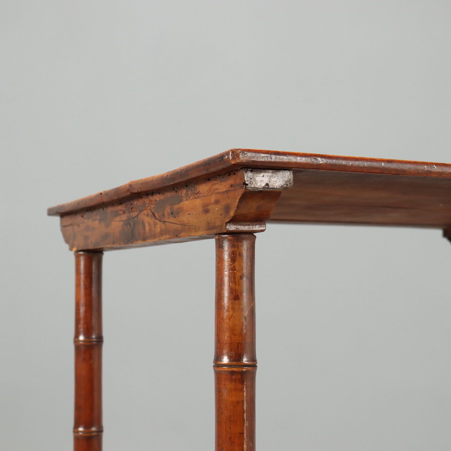 Antique Coffee Table Maple Fake Bamboo Italy XIX Century photo 690.0