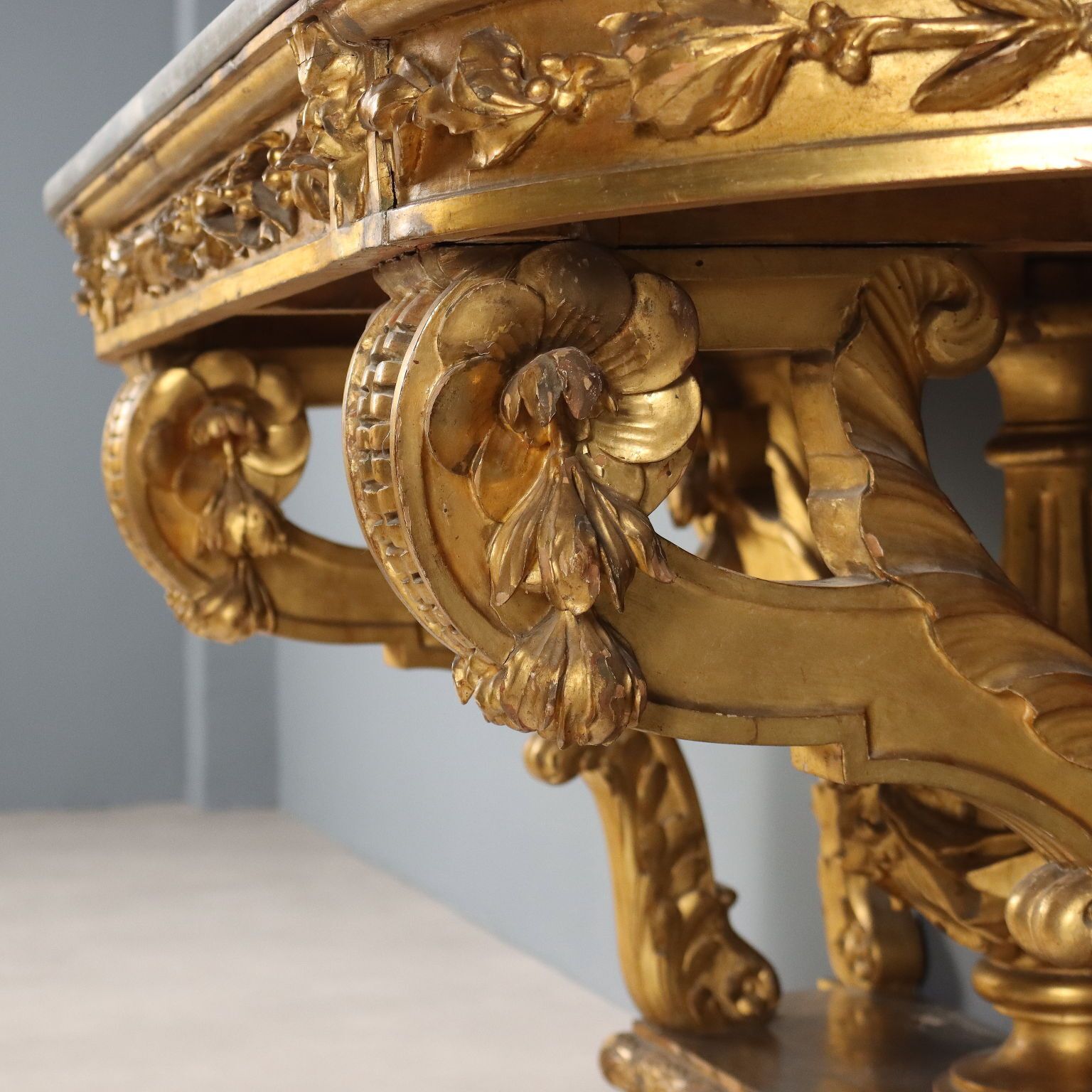 Antique Console Carved Wood Decorations Italy XIX Century photo buy