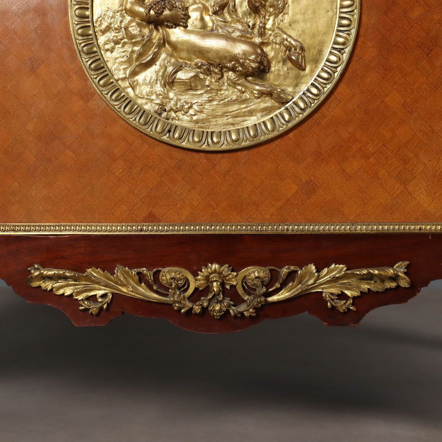 Antique Cupboard Louis XVI Mahogany Gilded Bronze XX Century photo vintage