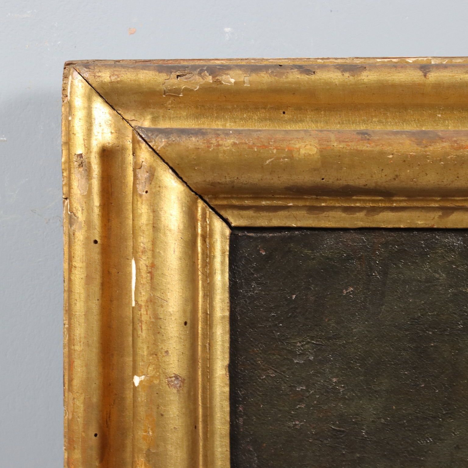 photo furniture Antique Painting The Holy Family With Sant XVII XVIII Century