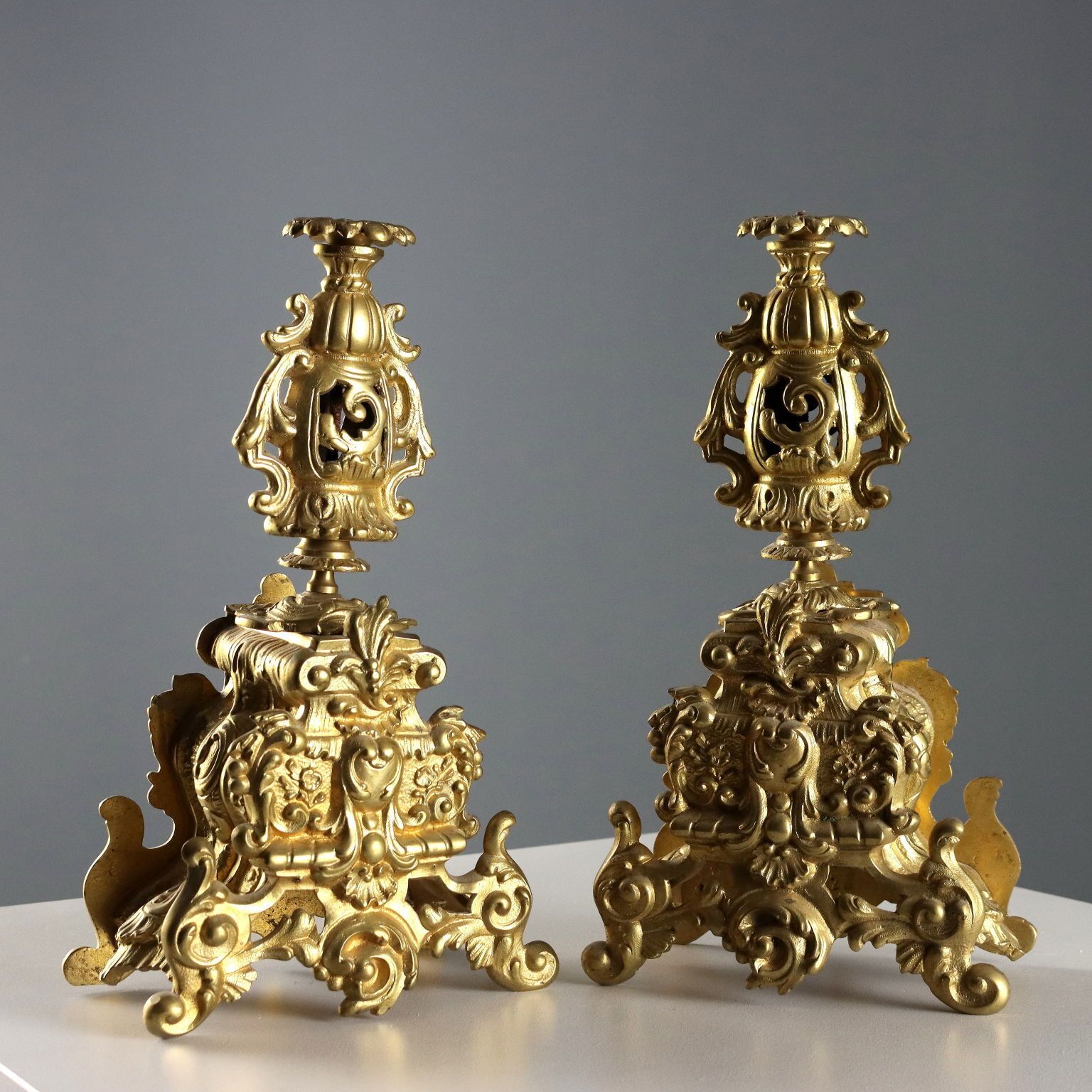 Home Decor Antique Triptych Clock Gilded Bronze France XIX XX Century photo